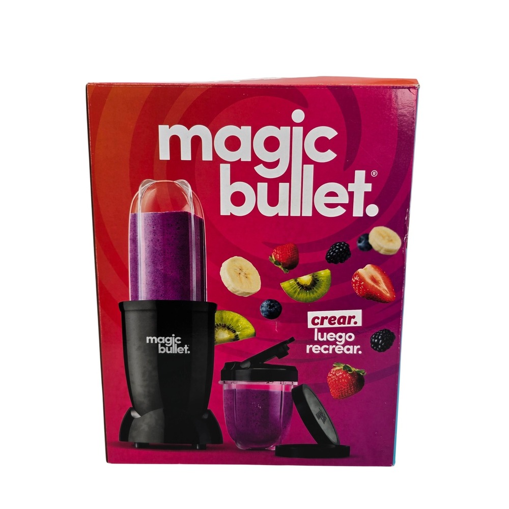 Magic Bullet Personal Blender 7 Piece Set Black MBR-0801AK New